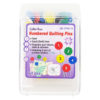 The Quilted Bear Stainless Steel Flower Head Quilting Pins with Numbered Stickers - 45.5mm