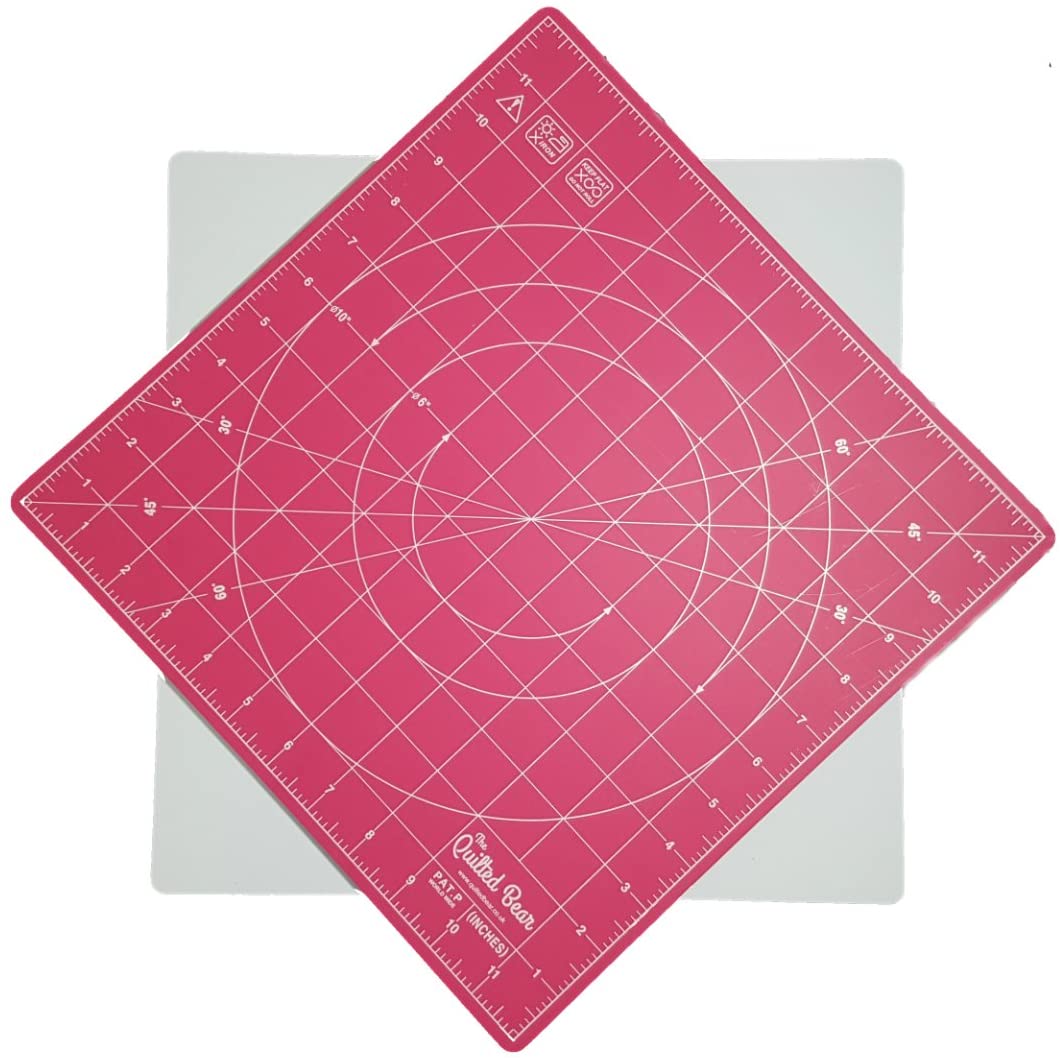 The Quilted Bear Rotating Cutting Mat 18 x 18 - Square 360° Rotating Self  Healing Mat with Innovative Locking Mechanism for Quilting & Sewing Your