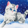 Diamond Dotz Complete Diamond Facet Art Kit Kitten In The Snow - DD5.006