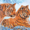 Diamond Dotz Complete Diamond Facet Art Kit Tigers In The Snow - DD12.026